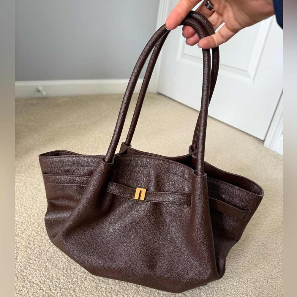 JW Pei Brown Hana Medium Tote Bag
